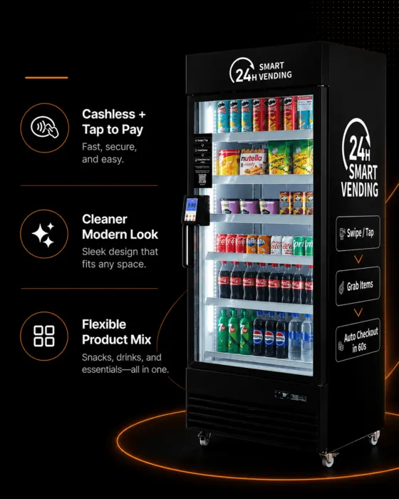 Modern cashless smart vending machine